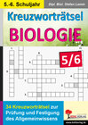 Buchcover Kreuzworträtsel Biologie / Klasse 5-6