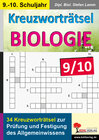 Buchcover Kreuzworträtsel Biologie / Klasse 9-10