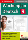 Buchcover Wochenplan Deutsch / Klasse 9