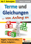 Buchcover Terme und Gleichungen von Anfang an