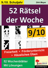 Buchcover 52 Rätsel der Woche / Klasse 9-10