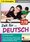 Buchcover Zeit für Deutsch / Klasse 7-8