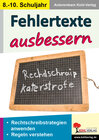 Buchcover Fehlertexte ausbessern / Klasse 8-10