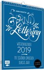 Buchcover Handlettering Wochenkalender 2019 – Mit 24 schönen Sprüchen durchs Jahr