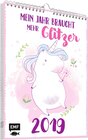 Buchcover Mein Jahr braucht mehr Glitzer: Einhorn-Kalender 2019