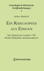 Buchcover Ein Kriegsopfer aus Einigen