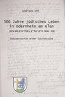 Buchcover 500 Jahre jüdisches Leben in Odernheim am Glan