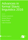 Buchcover Advances in formal Slavic linguistics 2016
