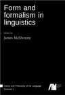 Buchcover Form and formalism in linguistics