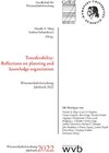 Buchcover Transferability: Reflections on planning and knowledge organization