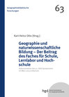 Buchcover Geographie und naturwissenschaftliche Bildung - Der Beitrag des Faches für Schule, Lernlabor und Hochschule