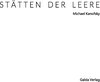 Buchcover Stätten der Leere