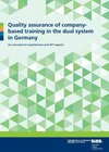 Buchcover Quality assurance of company-based training in the dual system in Germany