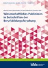 Buchcover Wissenschaftliches Publizieren in Zeitschriften der Berufsbildungsforschung