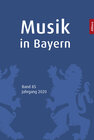 Buchcover Musik in Bayern. Band 85. Jahrgang 2020