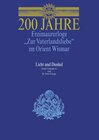 Buchcover 200 Jahre Freimaurerloge "Zur Vaterlandsliebe" im Orient Wismar