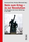 Buchcover Nein zum Krieg – Ja zur Revolution