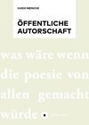 Buchcover Öffentliche Autorschaft