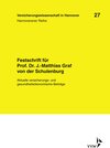 Buchcover Festschrift für Prof. Dr. J.-Matthias Graf von der Schulenburg