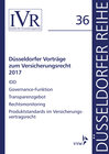 Buchcover Düsseldorfer Vorträge zum Versicherungsrecht 2017