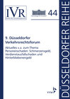 Buchcover 9. Düsseldorfer Verkehrsrechtsforum