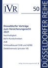 Buchcover Düsseldorfer Vorträge zum Versicherungsrecht 2021