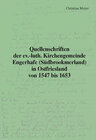 Buchcover Quellenschriften der ev.-luth. Kirchengemeinde Engerhafe (Südbrookmerland) in Ostfriesland