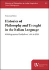 Buchcover Histories of Philosophy and Thought in the Italian Language