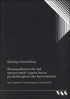 Buchcover Bindungstheoretische und interpersonelle Aspekte kurzer psychotherapeutischer Interventionen