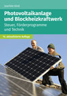 Buchcover Photovoltaikanlage und Blockheizkraftwerk