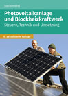 Buchcover Photovoltaikanlage und Blockheizkraftwerk