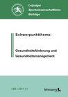 Buchcover Leipziger Sportwissenschaftliche Beiträge