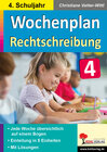 Buchcover Wochenplan Rechtschreibung / Klasse 4