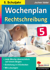 Buchcover Wochenplan Rechtschreibung / Klasse 5