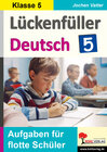 Buchcover Lückenfüller Deutsch / Klasse 5