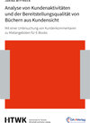 Buchcover Analyse von Kundenaktivitäten und der Bereitstellungsqualität von Büchern aus Kundensicht