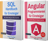 Buchcover SQL Handbuch für Einsteiger + Angular Programmieren für Einsteiger (Hardcover)