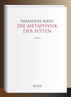 Buchcover Die Metaphysik der Sitten