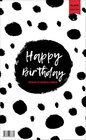Buchcover Geburtstagskalender immerwährend | Jahresunabhängiger Kalender für Geburtstage in schwarz/weiß | Geburtstagsübersicht zu