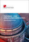 Buchcover Personal- und Vorlesungsverzeichnis