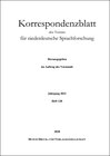 Buchcover Korrespondenzblatt des Vereins für niederdeutsche Sprachforschung