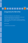 Buchcover Linguistische Berichte Heft 276