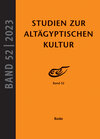 Buchcover Studien zur Altägyptischen Kultur Band 52