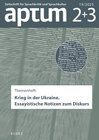 Buchcover Aptum, Zeitschrift für Sprachkritik und Sprachkultur 19. Jahrgang, 2023, Heft 02+03