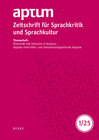 Buchcover Aptum, Zeitschrift für Sprachkritik und Sprachkultur 21. Jahrgang. 2025, Heft 1