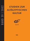 Buchcover Studien zur Altägyptischen Kultur Band 30 (English Edition)