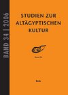 Buchcover Studien zur Altägyptischen Kultur Band 34 (English Edition)