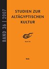 Buchcover Studien zur Altägyptischen Kultur Band 36 (English Edition)