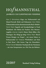 Buchcover Hofmannsthal Jahrbuch zur Europäischen Moderne