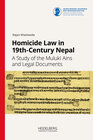 Buchcover Homicide Law in 19th-Century Nepal